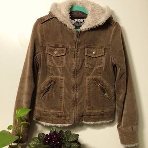 Jacket - corduroy brown - soft lined Hood